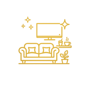 Cozy waiting area icon