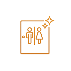 Clean restroom facilities icon